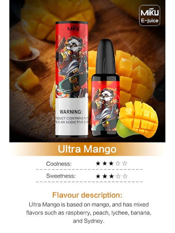 Miku Ultra Mango Mix Flavor E-juice #006