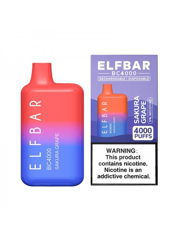 ELF BAR BC4000 Disposable 4000 Puffs Sakura Grape 650mAh