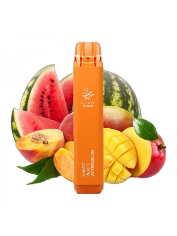 ELF BAR NC1800 Disposable 1800 Puffs Mango Peach W...