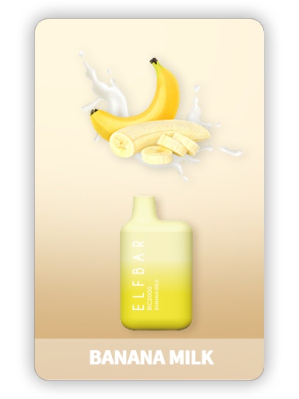 ELF BAR BC2000 Disposable Banana Milk 2000 Puffs 850mAh