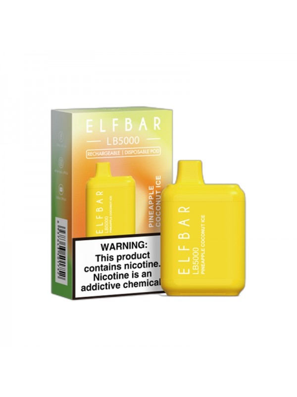 ELF BAR LB5000 Disposable 5000 Puffs Pineapple Coc...