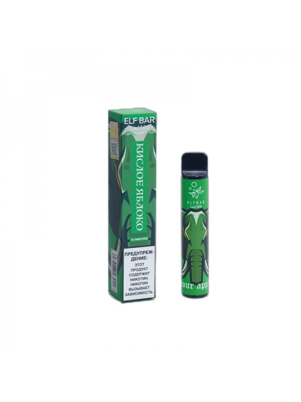 ELF BAR Lux 1500 Disposable Sour Apple 1500 Puffs