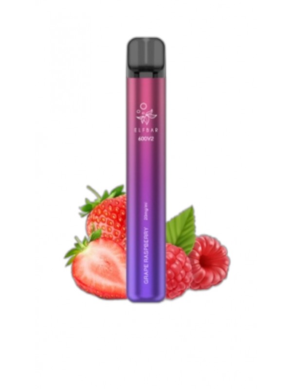 ELF BAR 600V2 Disposable 600 Puffs Grape Raspberry