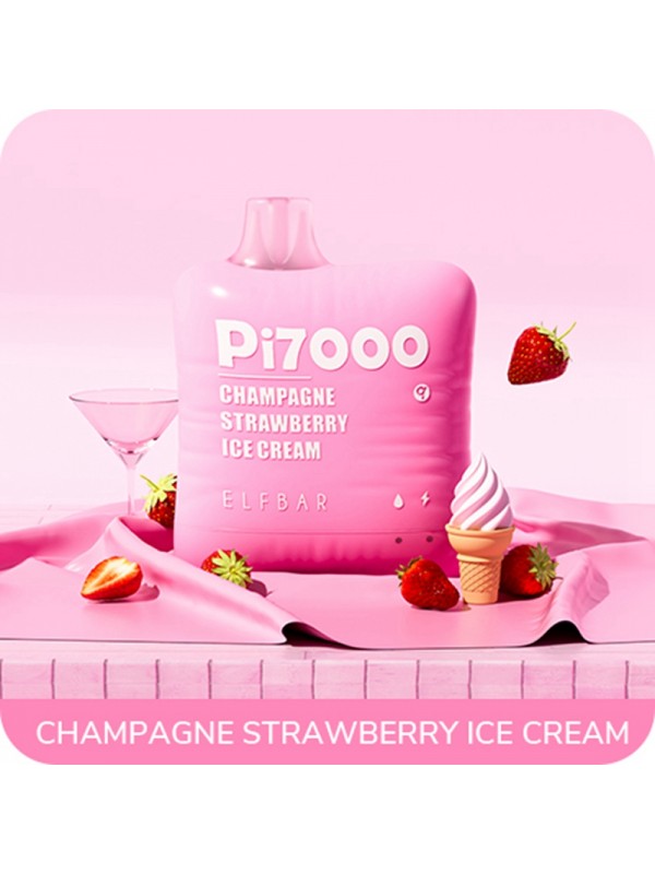 ELF BAR PI7000 Disposable Champagne Strawberry Ice Cream 7000 Puffs