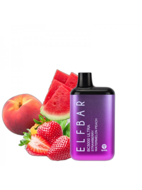 ELF BAR BC5000 Ultra Disposable Strawberry Watermelon Peach 5000 Puffs 13ml