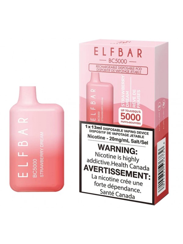 ELF BAR BC5000 Disposable 5000 Puffs Strawberry Dream