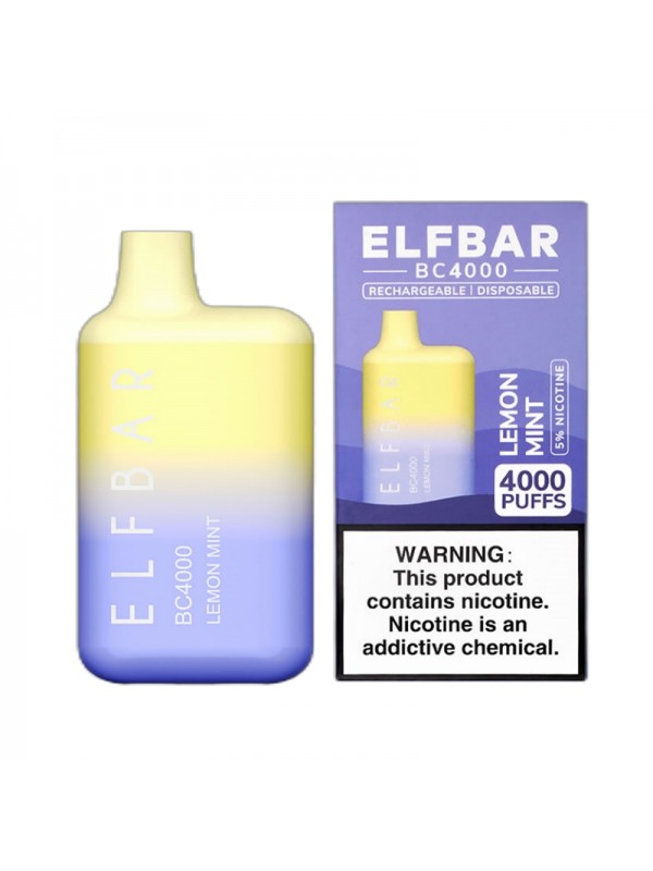 ELF BAR BC4000 Disposable Lemon Mint 4000 Puffs 11.5ml