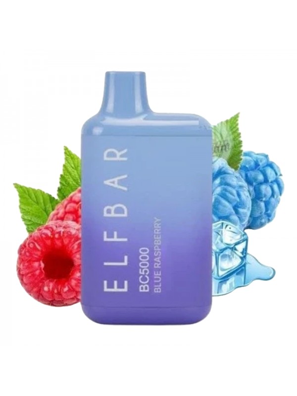 ELF BAR BC5000 Disposable 5000 Puffs Blue Raspberr...