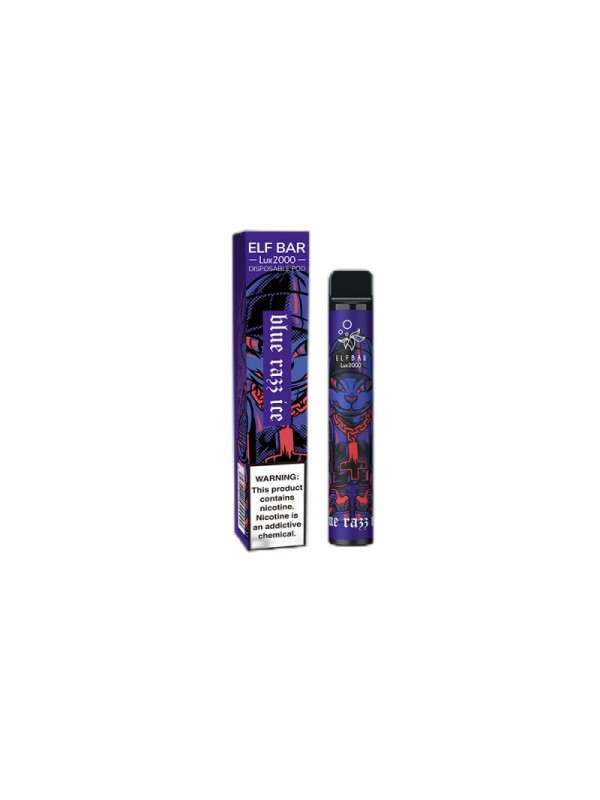 ELF BAR Lux 2000 Disposable 2000 Puffs Blue Razz Ice